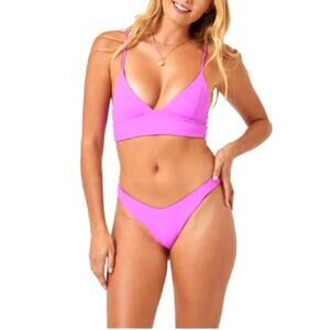 L*Space Pointelle Rib Winnie Top XS